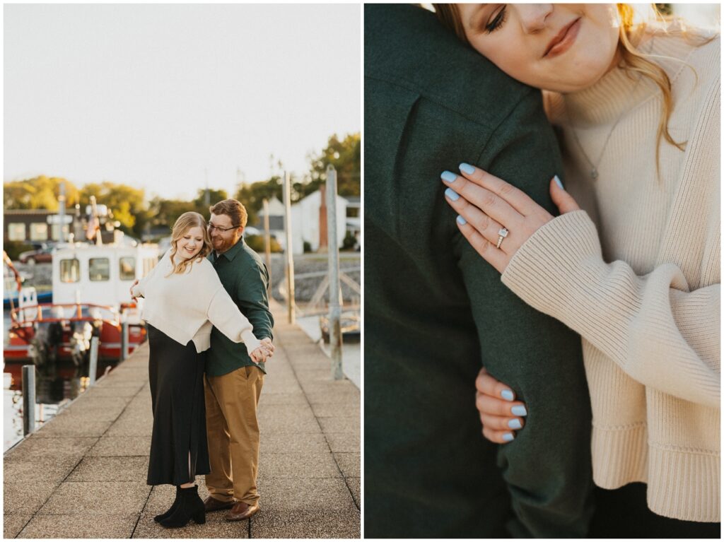 an engagement at city harbor