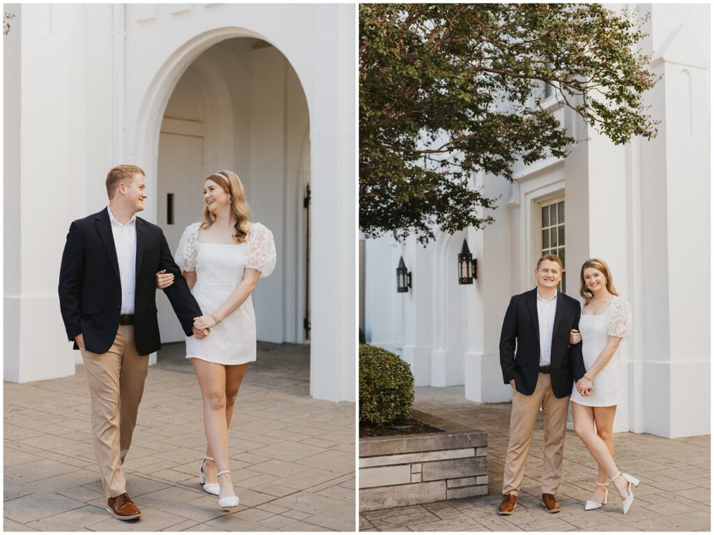 a photo of an engagement at downtown huntsville