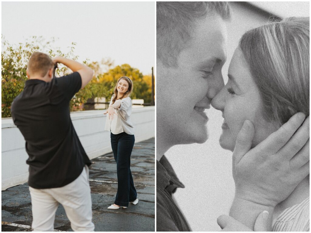 photo of engagement session at downtown huntsville