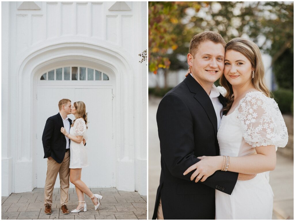 a photo of an engagement at downtown huntsville