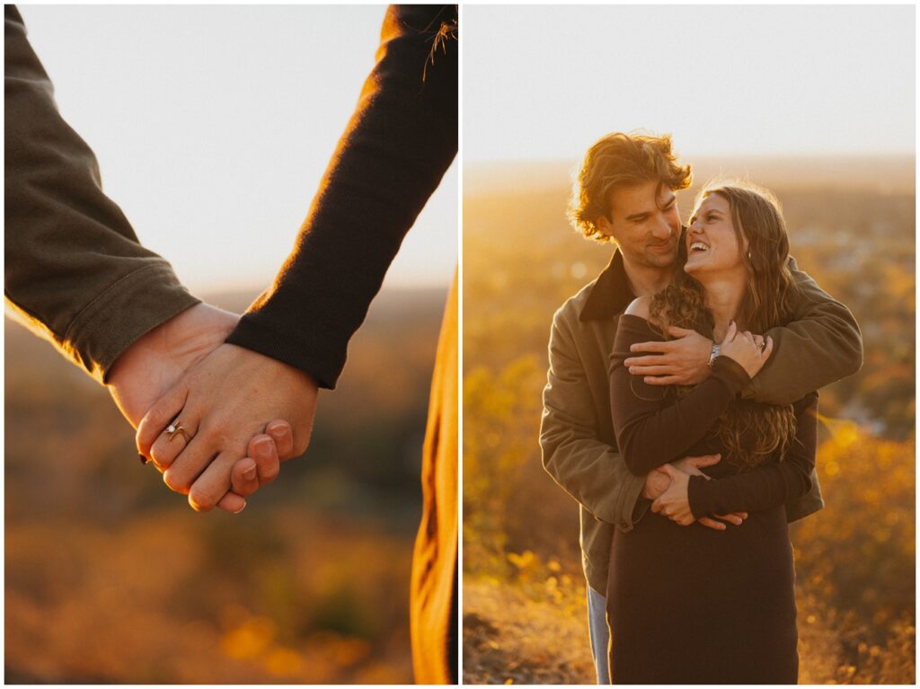 couple holding hands