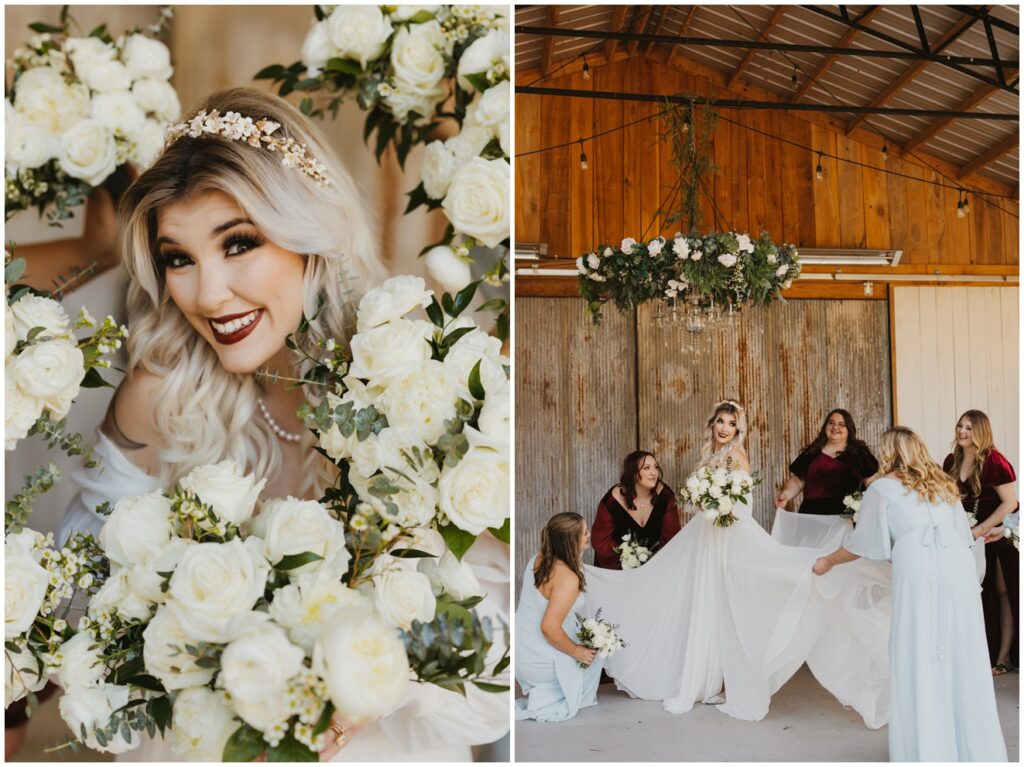 a wedding at the white barn at padgett place