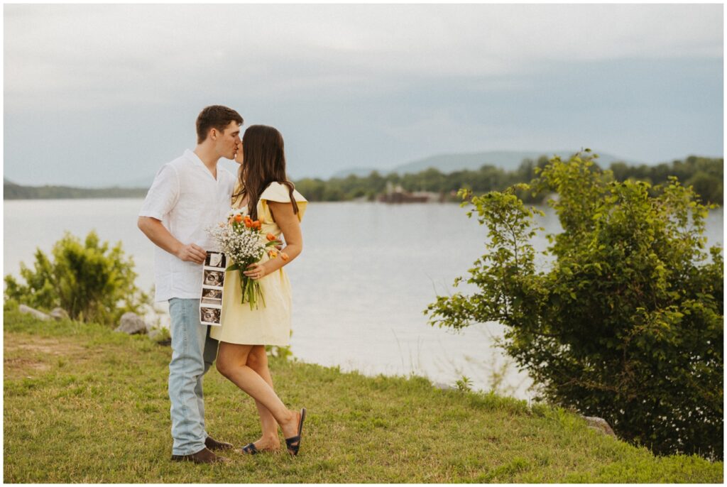 photo of baby announcement session at Ditto Landing