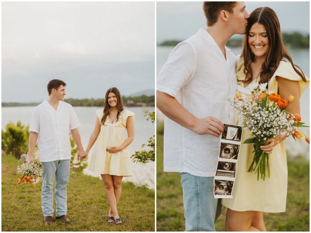 photo of baby announcement session at Ditto Landing