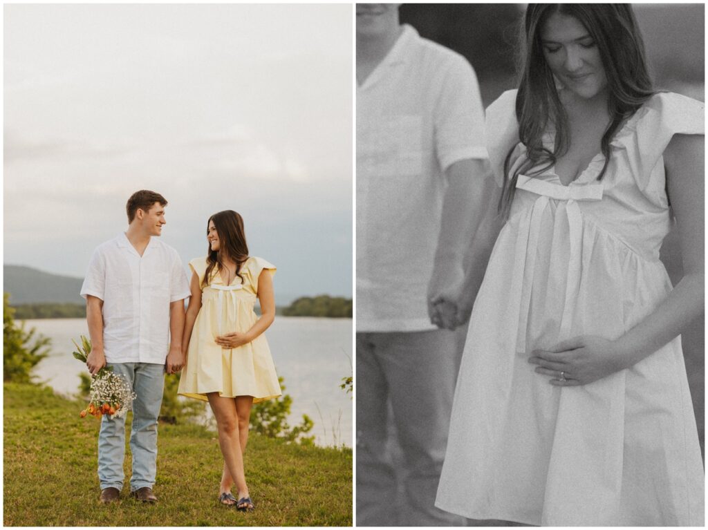 photo of baby announcement session at Ditto Landing