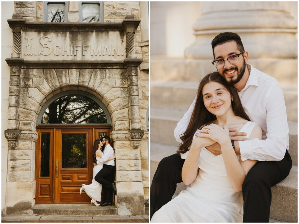 couple sitting on stairs