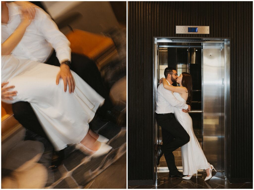 An engagement at downtown Huntsville, Alabama