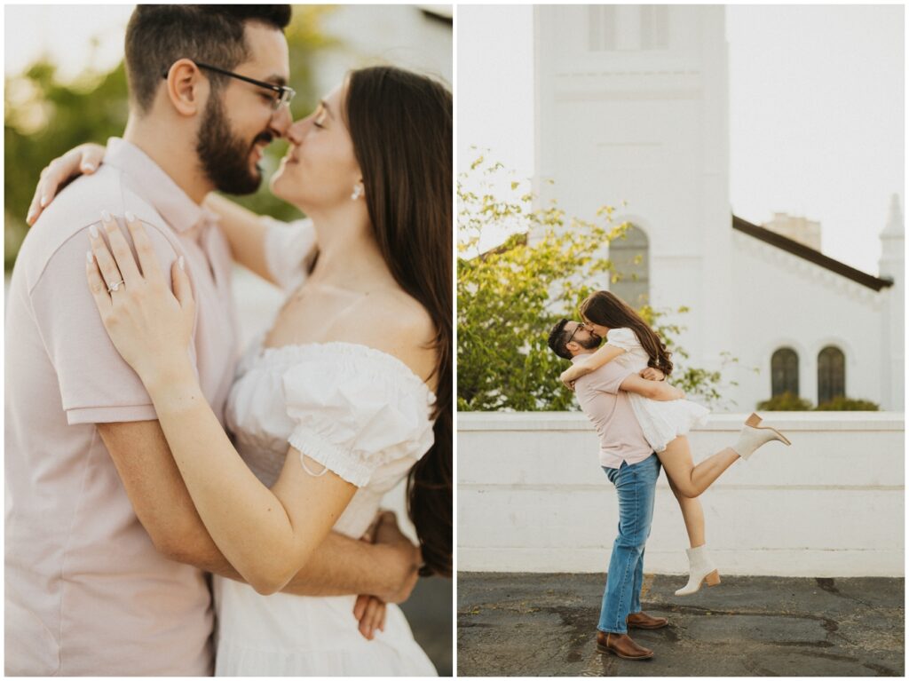couple kissing