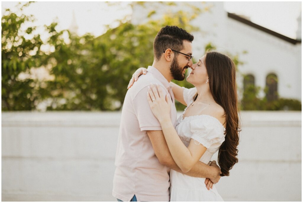 an engagement at downtown Huntsville, Alabama