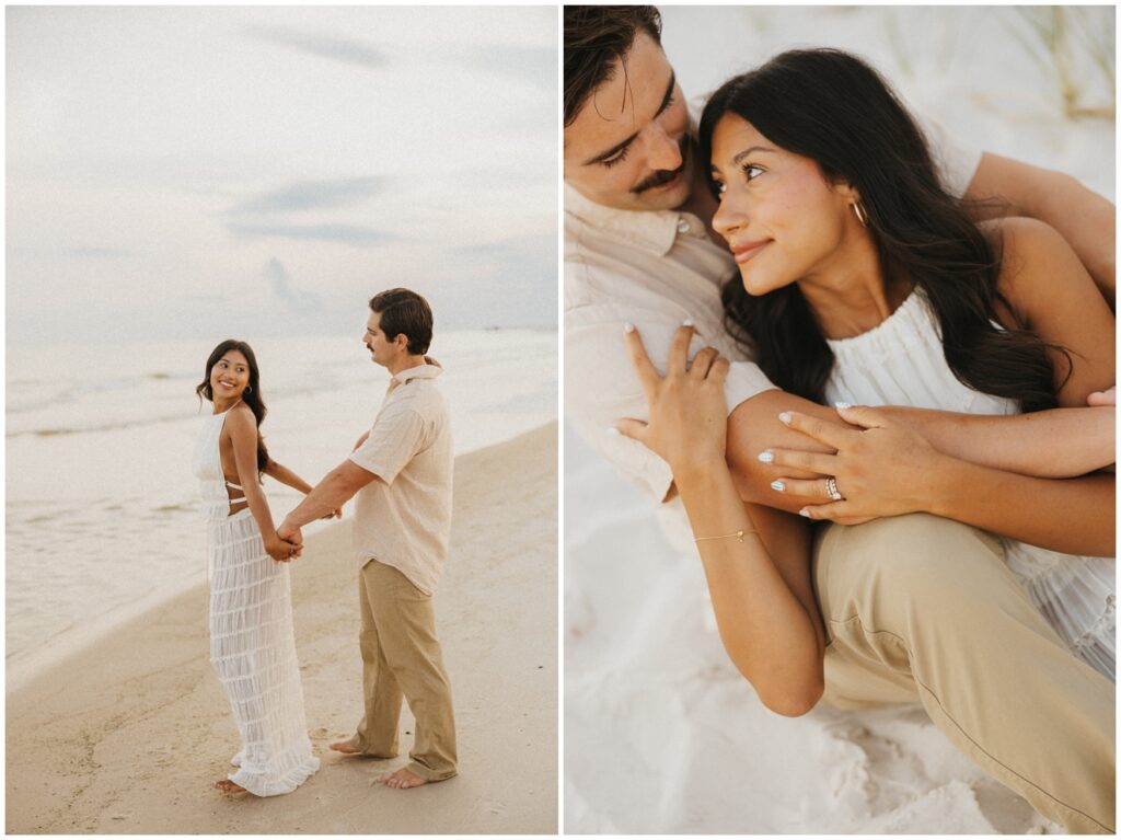 couple walking on beach
